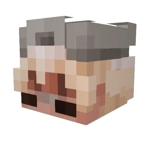DonovanMilorMix Minecraft avatar head, 3D render