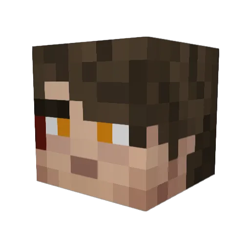 Donovan_18k Minecraft avatar head, 3D render