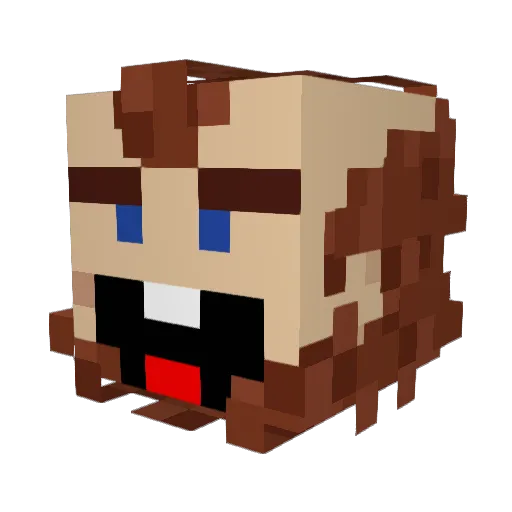 Donston Minecraft avatar head, 3D render
