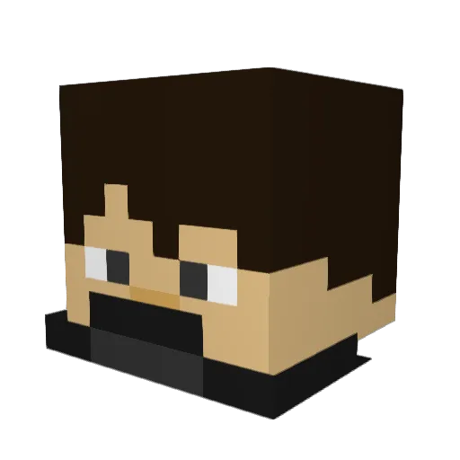 Donswald Minecraft avatar head, 3D render