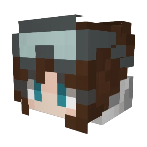 DontConsumeGlue Minecraft avatar head, 3D render