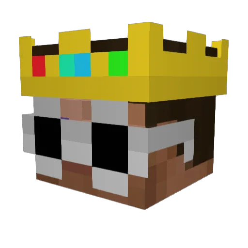 DontDef Minecraft avatar head, 3D render