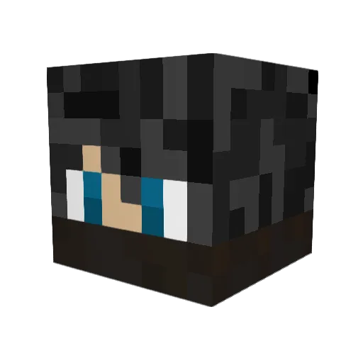 DontEven Minecraft avatar head, 3D render