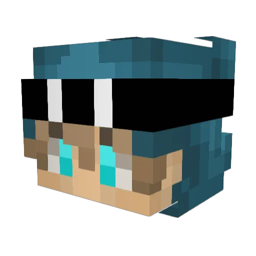 DontH8 Minecraft avatar head, 3D render