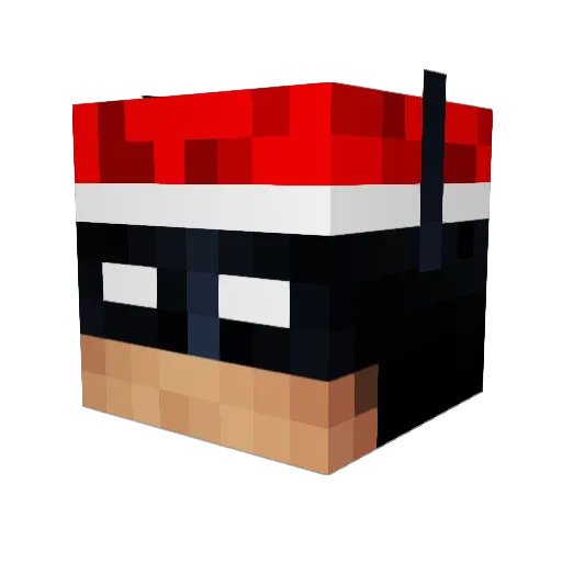 DontMindMeMan Minecraft avatar head, 3D render
