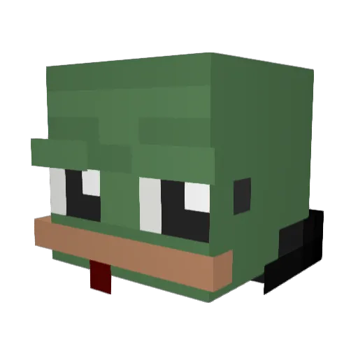 Dontaskmee Minecraft avatar head, 3D render