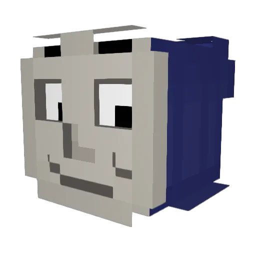 Dontblowit Minecraft avatar head, 3D render
