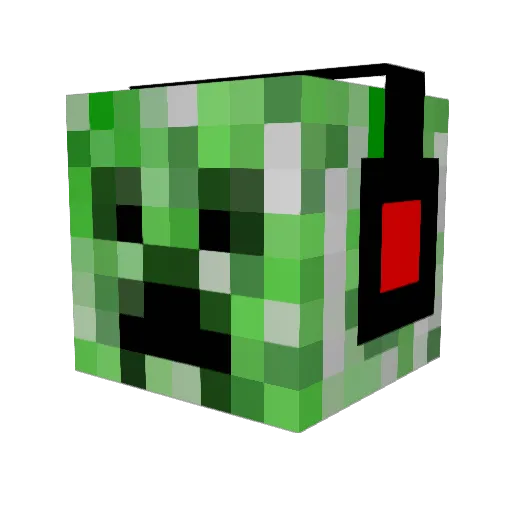 Dontik Minecraft avatar head, 3D render