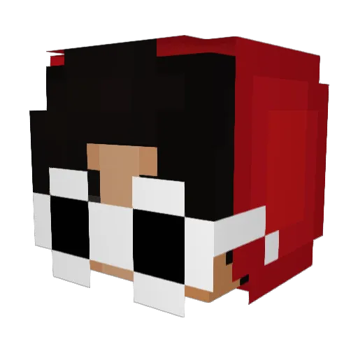 Dontlose Minecraft avatar head, 3D render