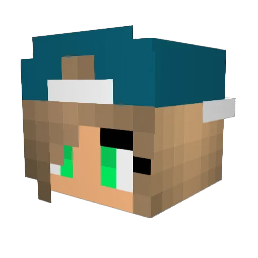 DonutCare Minecraft avatar head, 3D render