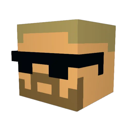 DonutCass Minecraft avatar head, 3D render