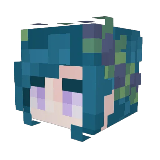 DonutFlower Minecraft avatar head, 3D render
