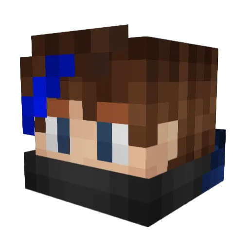 DonutLTR Minecraft avatar head, 3D render