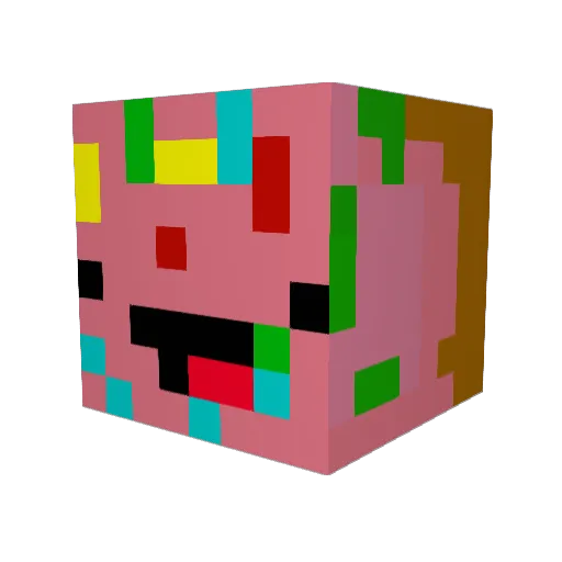 Donut_Exists Minecraft avatar head, 3D render