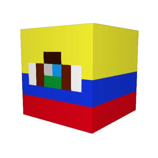 Donut_TtT Minecraft avatar head, 3D render