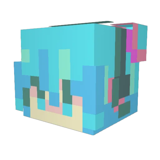Donutbxtch Minecraft avatar head, 3D render