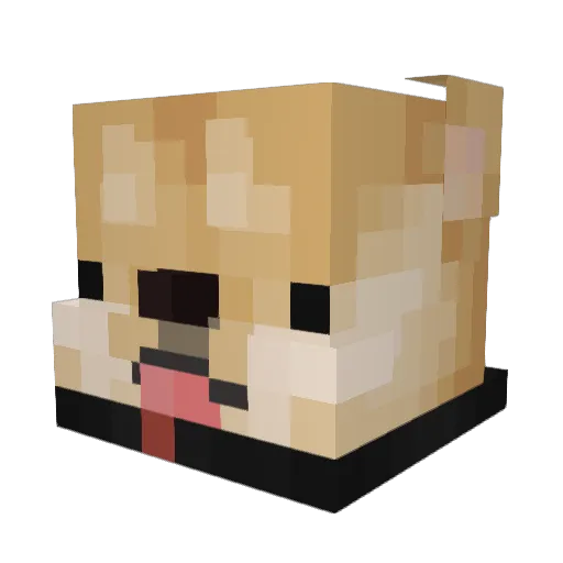 Donutinha Minecraft avatar head, 3D render