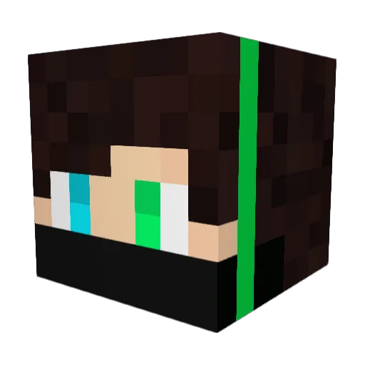 Donuts_07_ Minecraft avatar head, 3D render