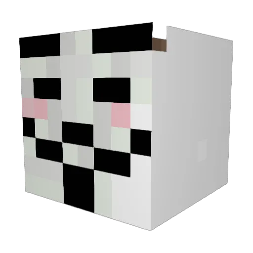 Donuu Minecraft avatar head, 3D render