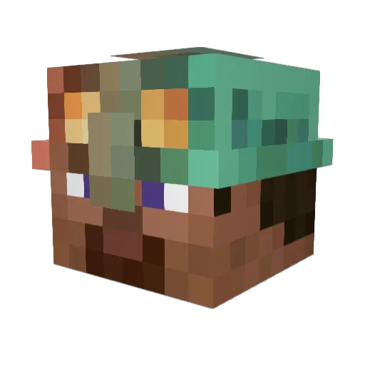 Donzorte Minecraft avatar head, 3D render