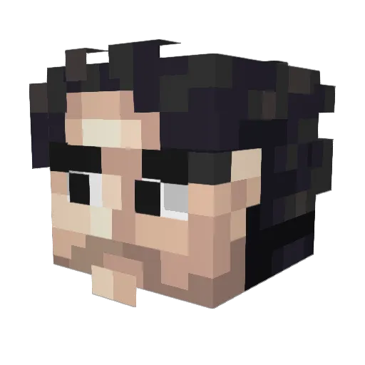 Doo888 Minecraft avatar head, 3D render