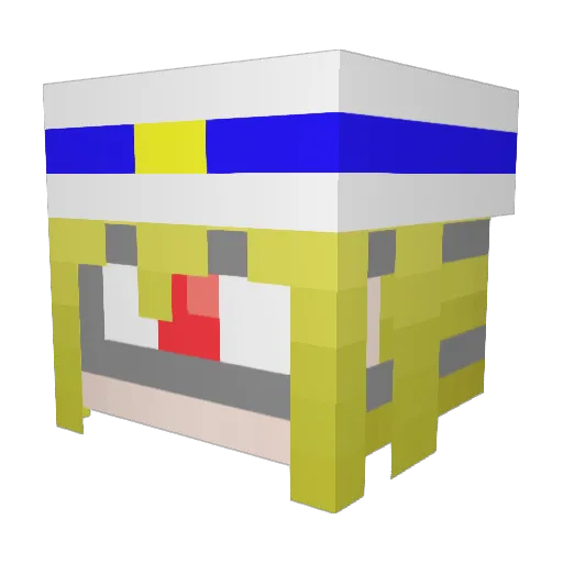 DooCoke Minecraft avatar head, 3D render