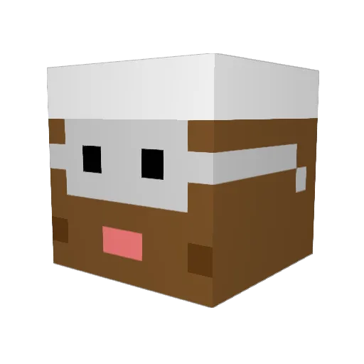 DooDooHeadDummy Minecraft avatar head, 3D render