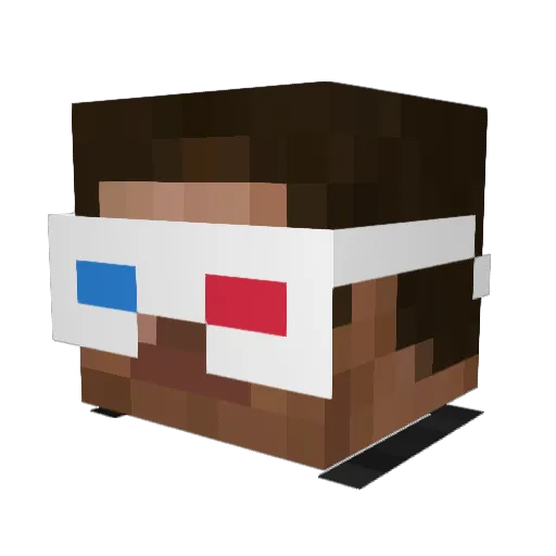 DooDooNumber43 Minecraft avatar head, 3D render