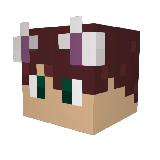 Doobiez Minecraft avatar head, 3D render