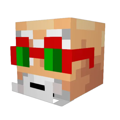 Doobis420 Minecraft avatar head, 3D render