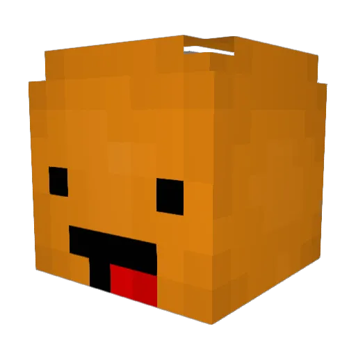 DoobleA Minecraft avatar head, 3D render