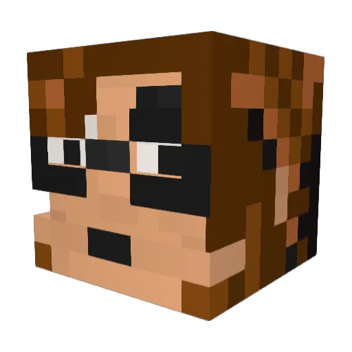 Doobs_The_Man Minecraft avatar head, 3D render