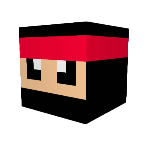 Doodeldo Minecraft avatar head, 3D render