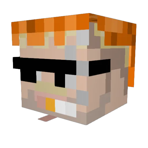 DoodleBop69 Minecraft avatar head, 3D render