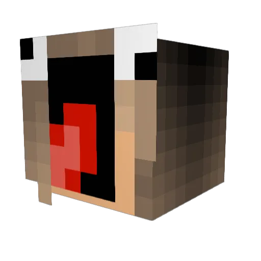 DoodleIsBored Minecraft avatar head, 3D render