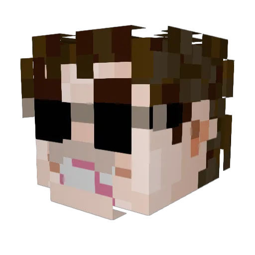 DoodleNoodle05 Minecraft avatar head, 3D render