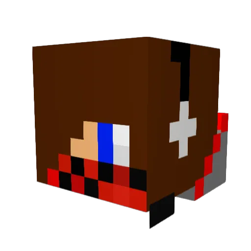 Doodle_Diable Minecraft avatar head, 3D render