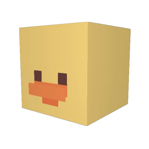Doodlecrab Minecraft avatar head, 3D render