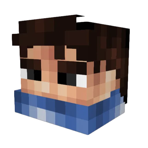 Doodlemachine Minecraft avatar head, 3D render