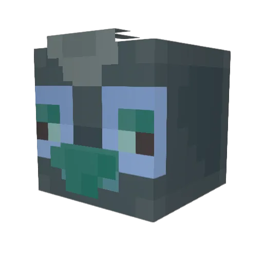 Doodsinho Minecraft avatar head, 3D render