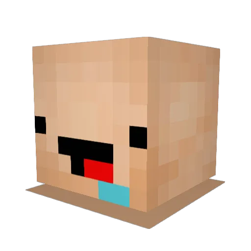 DoofeLise Minecraft avatar head, 3D render