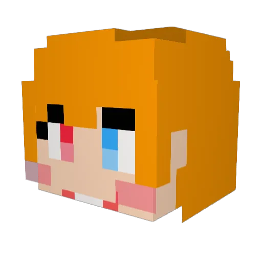 Doogejks Minecraft avatar head, 3D render