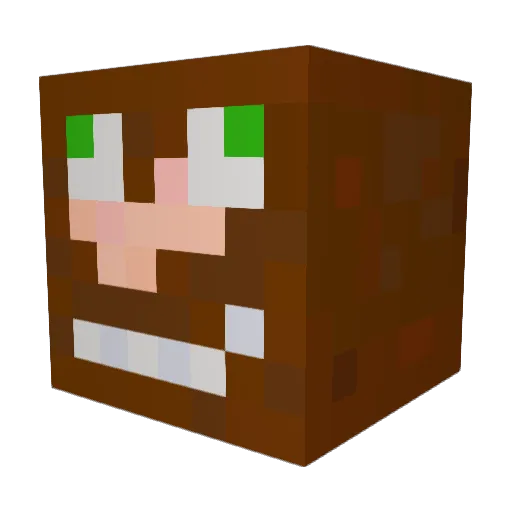 DoogleShnort Minecraft avatar head, 3D render