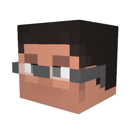 Dooglezz Minecraft avatar head, 3D render