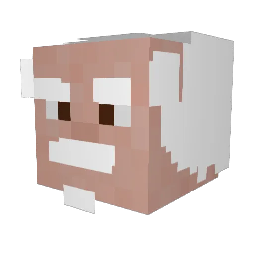 DooglyBoogly Minecraft avatar head, 3D render