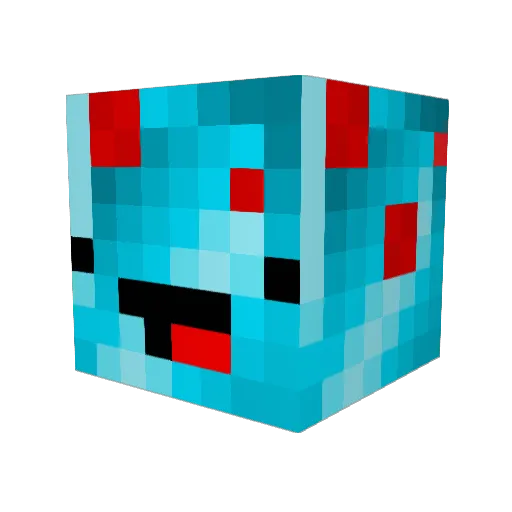 DookieMut Minecraft avatar head, 3D render