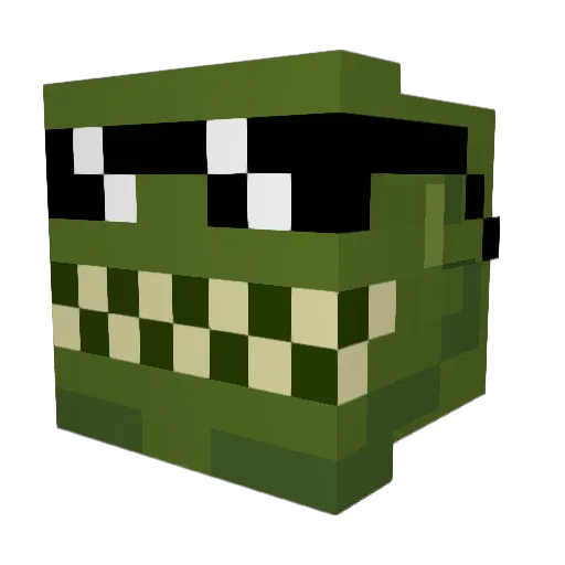 Dookie_534 Minecraft avatar head, 3D render