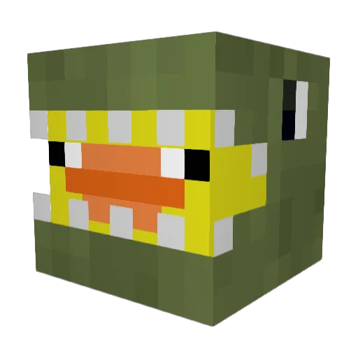 Dookiestar Minecraft avatar head, 3D render