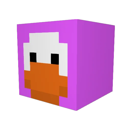 DoomAlien Minecraft avatar head, 3D render