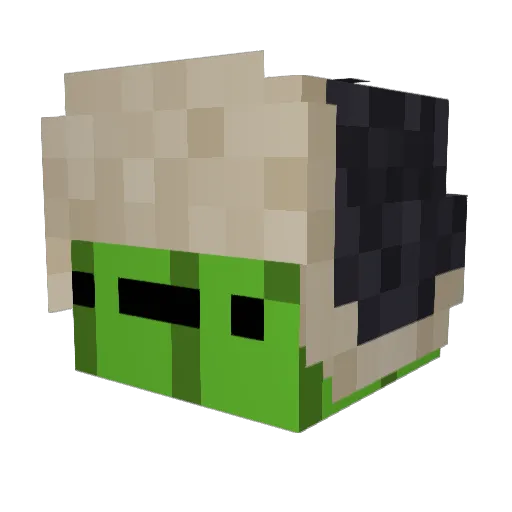 DoomDaey Minecraft avatar head, 3D render